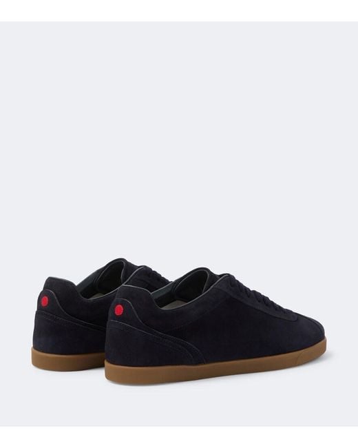 Kiton Blue Suede Sneakers for men