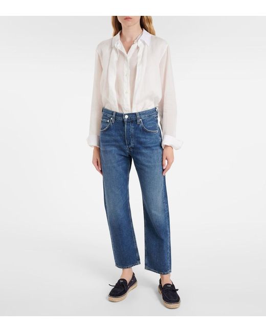Citizens of Humanity Blue Winslow Mid-Rise Straight Jeans