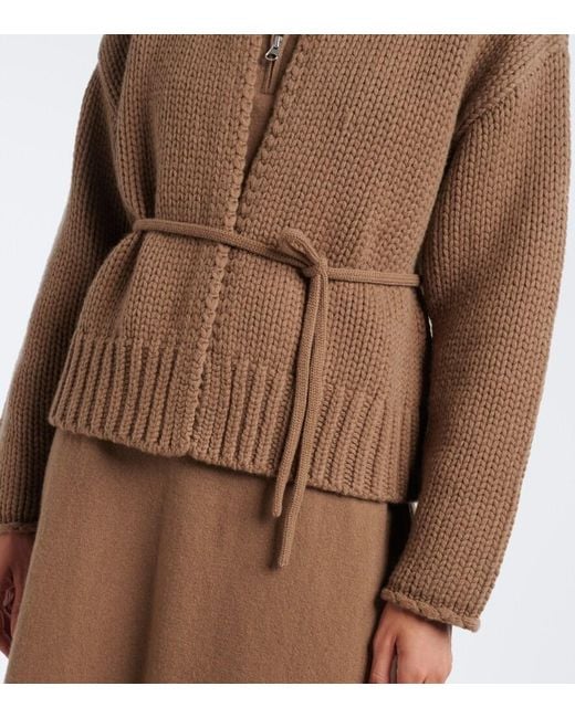 Extreme Cashmere Brown N°384 Ginza Cashmere Wrap Cardigan
