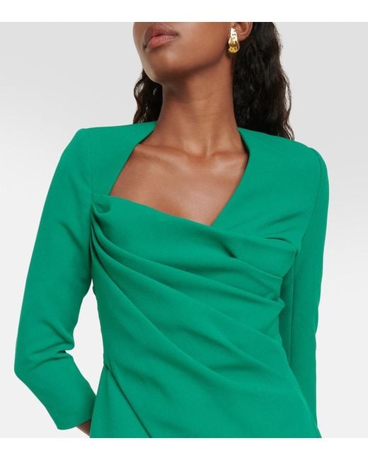 Safiyaa Green Ayanna Crepe Gown