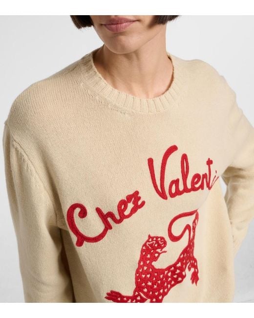 Valentino Pink Chez Virgin Wool Sweater
