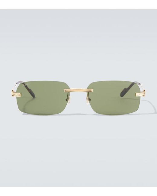 Cartier Eckige Sonnenbrille Premiere De Cartier in Green für Herren