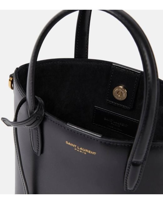 Saint Laurent Black Mini Shopper Aus Leder