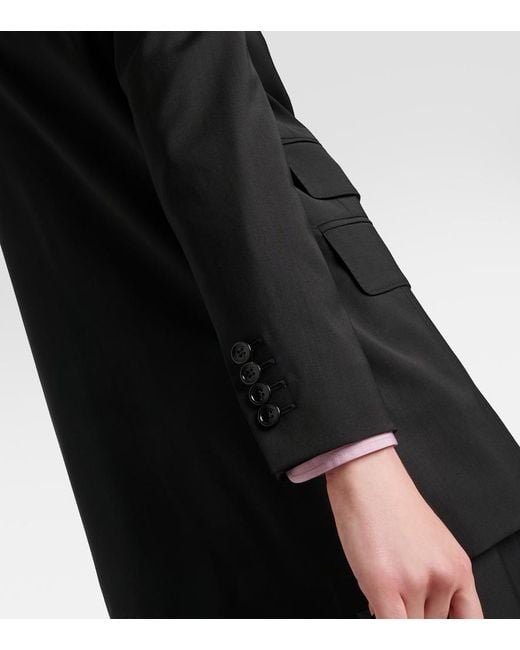 Max Mara Black Nebbie Virgin Wool Blazer