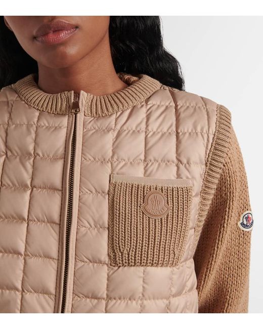 Moncler Natural Cotton-Blend Down Vest