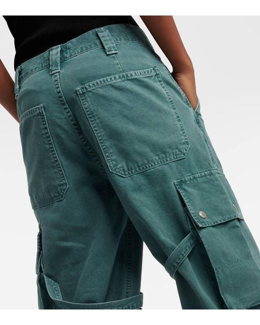 Jeans Anchos Vivian Strap De Tiro Medio Agolde de color Green