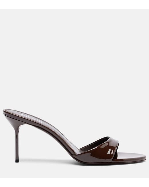 Paris Texas Brown Lidia Patent Leather Mules