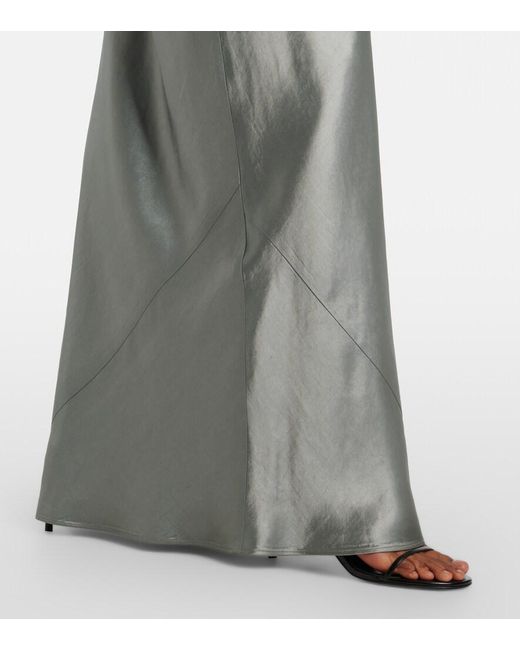 Vince Green Satin Maxi Dress