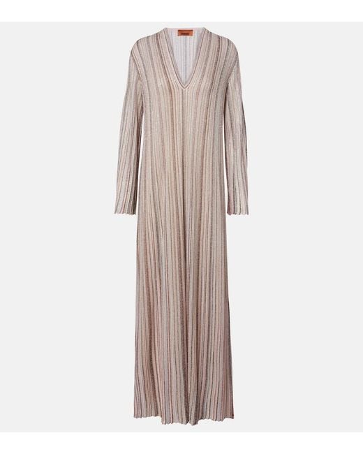 Missoni Natural Striped Lame Gown