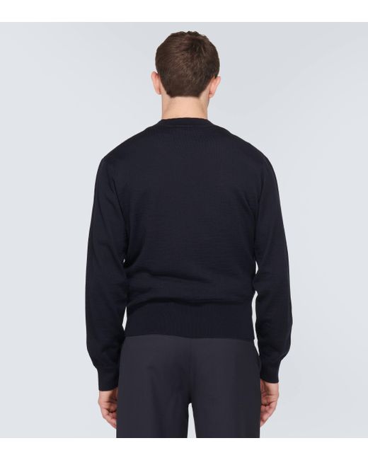 Lemaire Blue Wool-blend Sweater for men