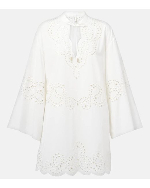 Jonathan Simkhai White Sarina Broderie Anglaise Minidress