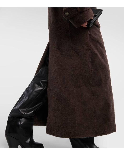 The Mannei Brown Oversize-Mantel Rutul aus Faux Fur