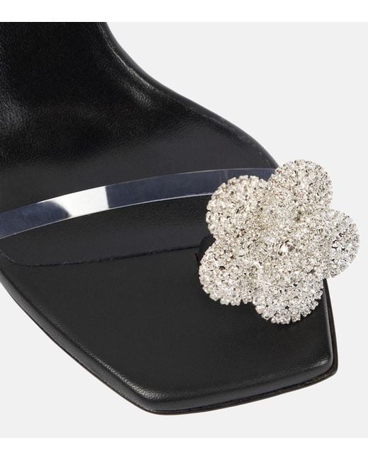 Magda Butrym Black Embellished Leather And Pvc Sandals