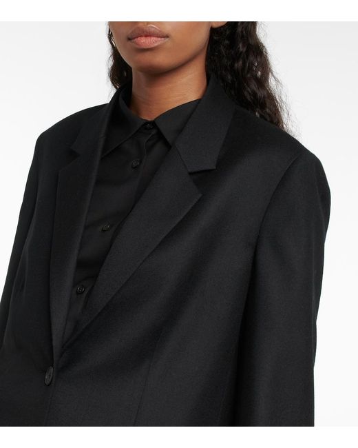 The Row Black Dustina Virgin Wool Blazer