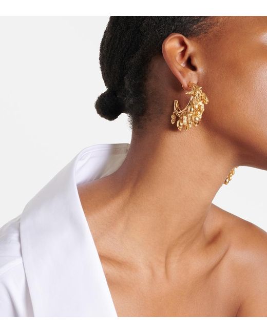 Givenchy Metallic Lucky Charms Hoop Earrings