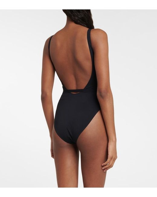Alaïa Blue Alaia Lace-up Swimsuit