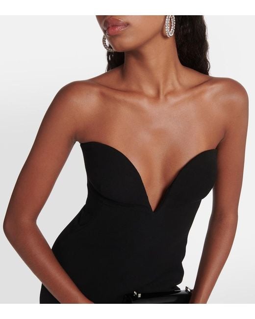 Monot Black Crepe Minidress