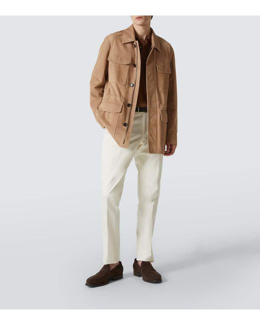 Brioni Natural Suede Field Jacket for men