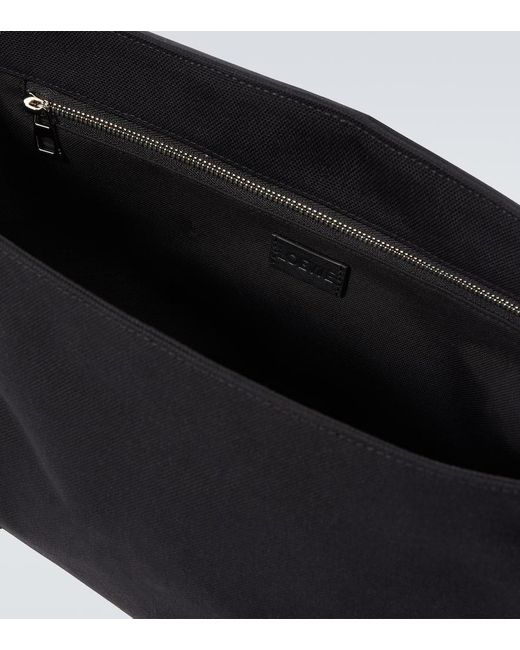 Loewe Black Flex Medium Canvas And Suede Messenger Bag for men