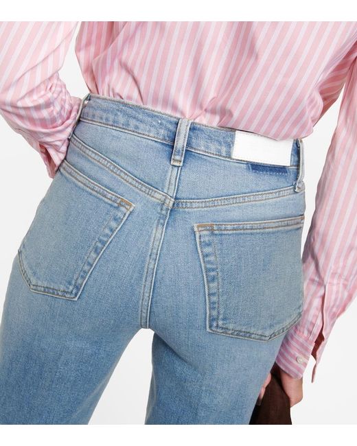 Jeans Bootcut 70S A Vita Alta di Re/done in Blue