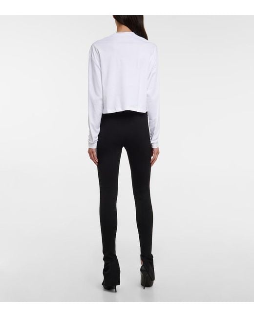 Wardrobe NYC Blue Zipped Leggings
