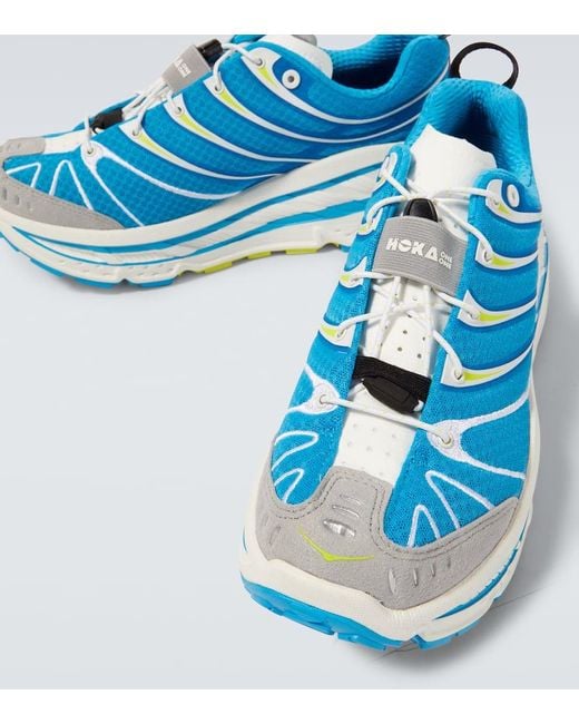 Hoka One One Blue Stinson Evo Og Mesh Running Shoes for men