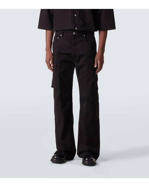 Jeans Cargo Drkshdw De Tiro Bajo Rick Owens de hombre de color Black
