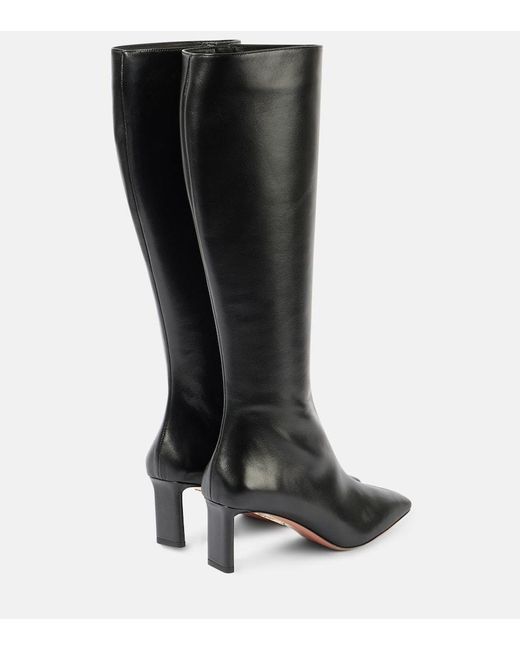 Aquazzura Black Stiefel Zenn 65 Aus Leder