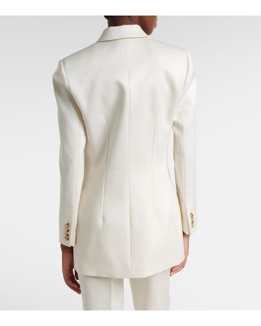 Calvin Klein Natural Adrian Wool And Silk Blazer
