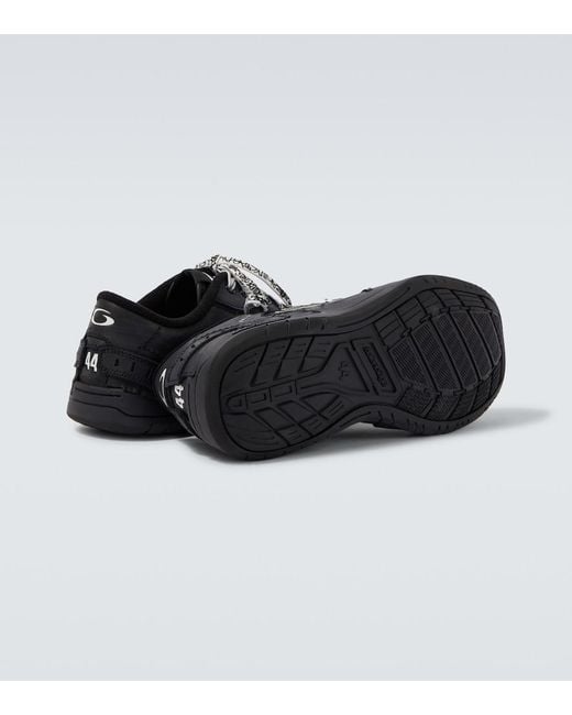 Balenciaga Black Hamptons Leather Sneakers for men