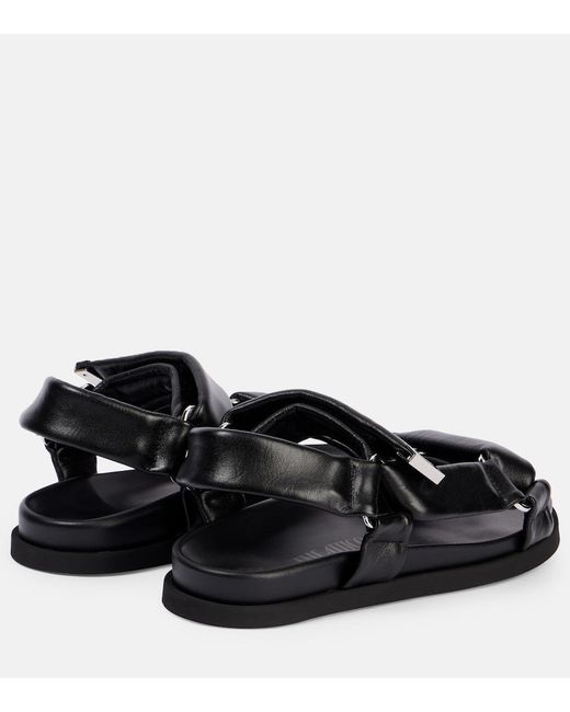The Attico Black Salinas Leather Sandals