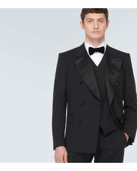 Dolce & Gabbana Black Wool-Blend Suit for men