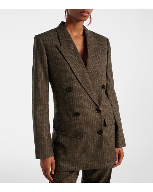 Chaqueta De Traje Jevima A Rayas Isabel Marant de color Green