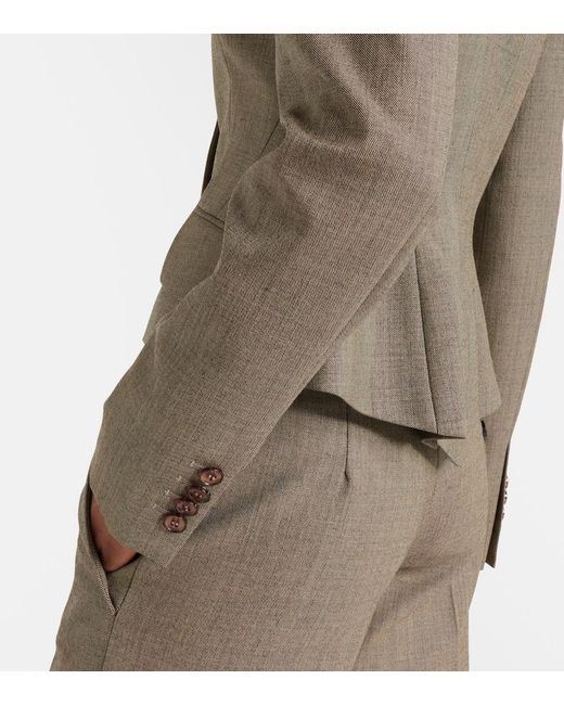 McQueen Green Cropped Blazer