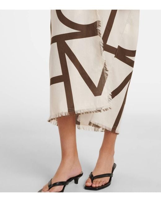 Totême  Natural Monogram Cotton Beach Cover-Up