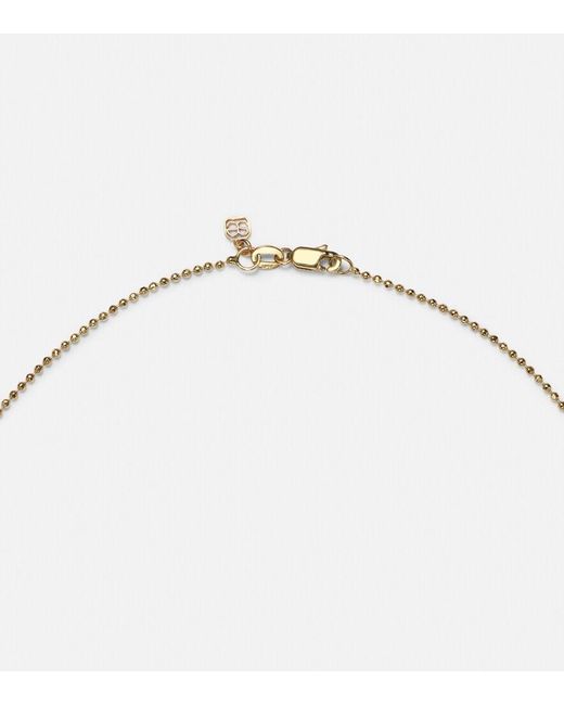 Sydney Evan White Celestial Medallion 14Kt Chain Necklace With Diamonds