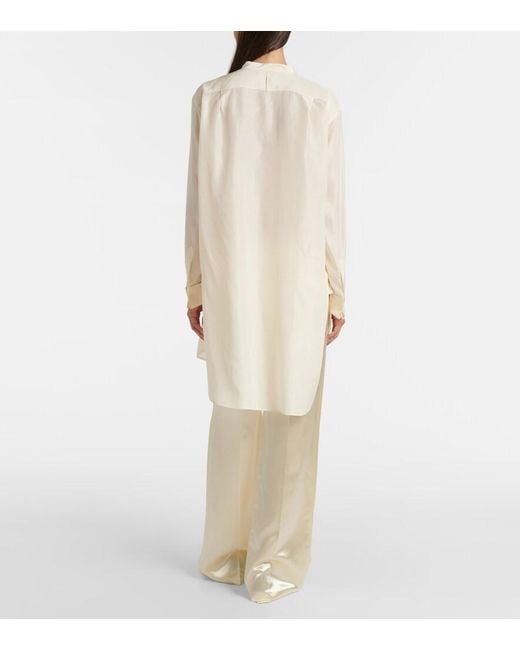 The Row White Eden Silk Shirt
