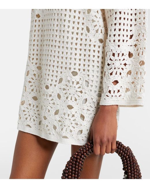FRAME Natural The Postcard Cotton Crochet Tunic