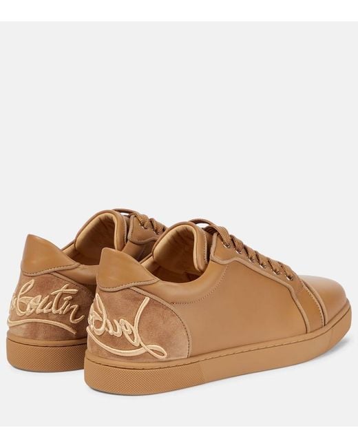 Christian Louboutin Brown Sneakers Fun Vieira Aus Leder