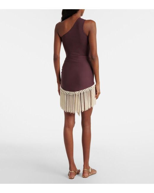Taller Marmo Purple Yacare Swimsuit And Beach Cover-Up Set