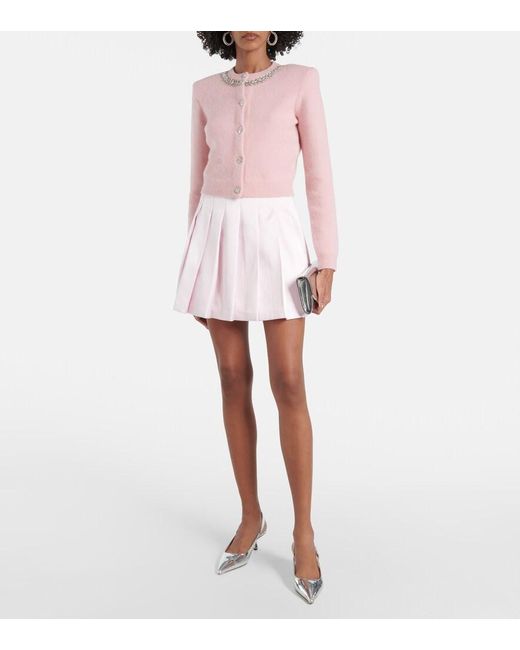 Self-Portrait Pink Pleated Miniskirt