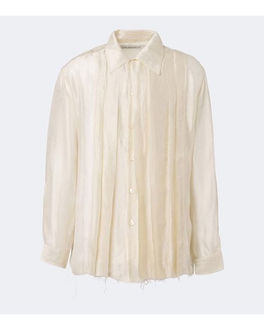 Our Legacy White Every Georgette Tuxedo Shirt for men