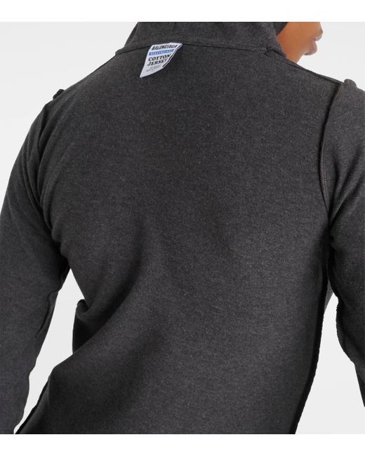 Sweat-shirt a capuche Inside-Out Balenciaga en coloris Gray