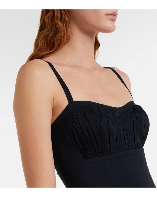Ulla Johnson Black Emmalina Cotton Voile Midi Dress