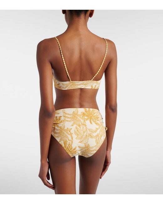 Eres Metallic Reve Printed Bikini Top