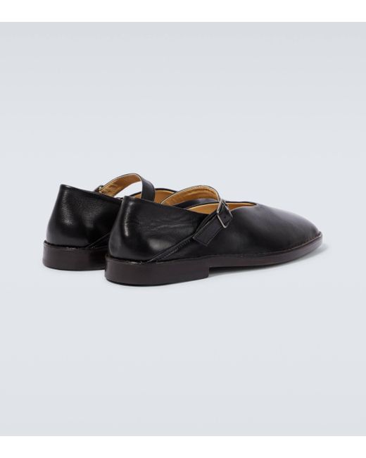 Chaussures plates en cuir Lemaire pour homme en coloris Black
