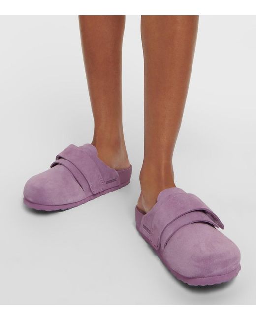 Birkenstock Purple X Tekla Nagoya Suede Slippers