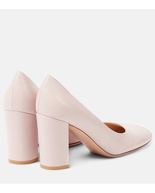 Gianvito Rossi Natural 85 Leather Pumps