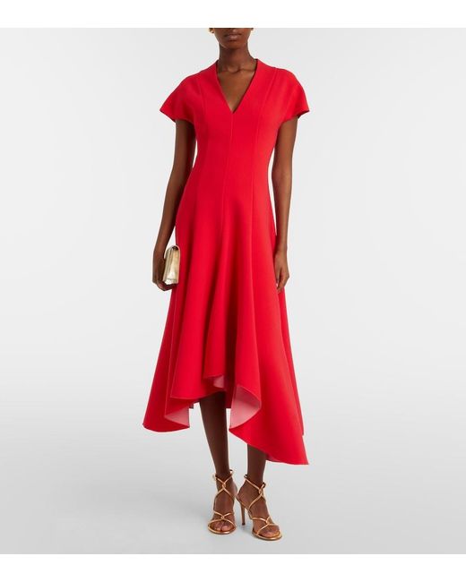 Roksanda Red Tatum Paneled Midi Dress