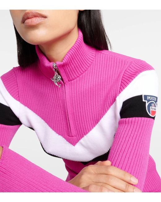 X Fusalp – Top de ski raye Emilio Pucci en coloris Pink